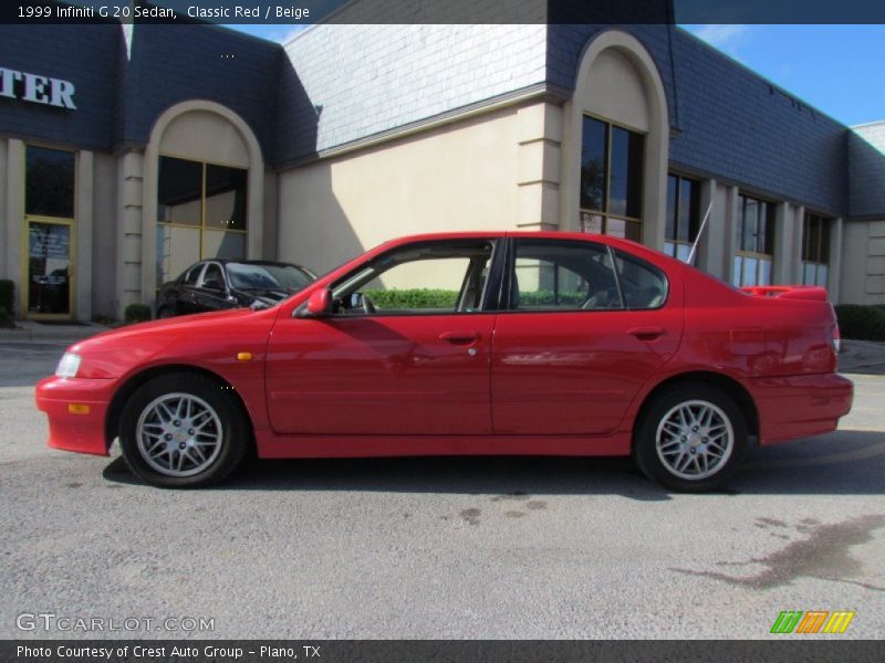 Classic Red / Beige 1999 Infiniti G 20 Sedan
