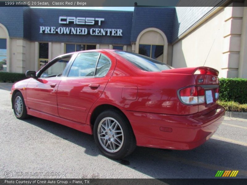 Classic Red / Beige 1999 Infiniti G 20 Sedan