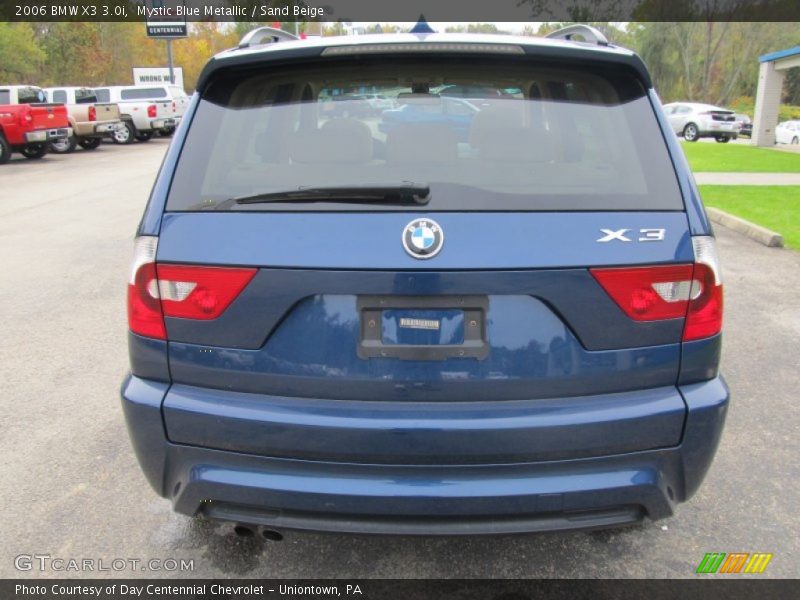 Mystic Blue Metallic / Sand Beige 2006 BMW X3 3.0i
