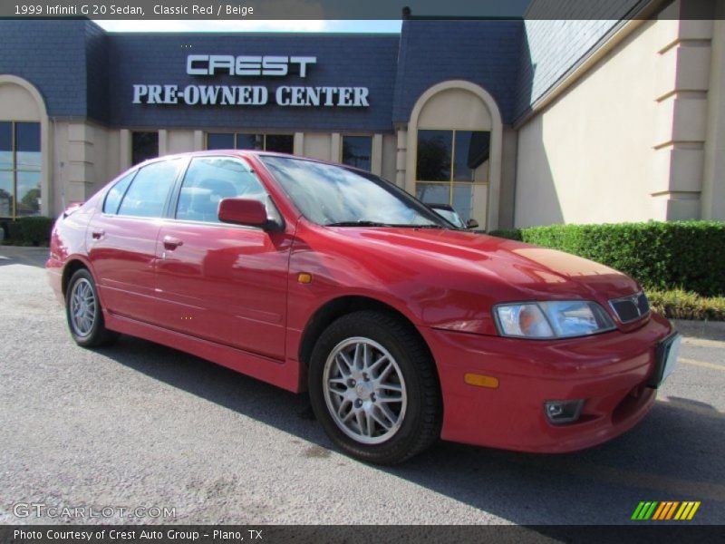 Classic Red / Beige 1999 Infiniti G 20 Sedan