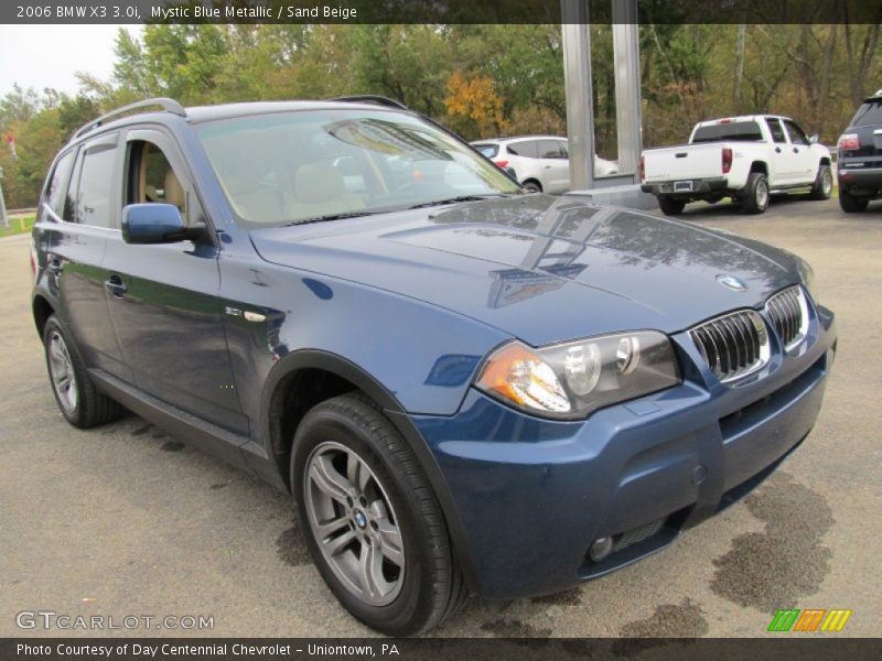 Mystic Blue Metallic / Sand Beige 2006 BMW X3 3.0i