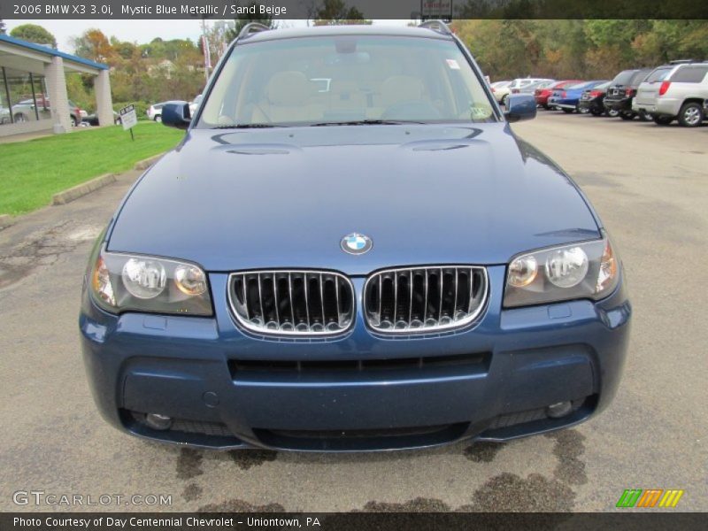Mystic Blue Metallic / Sand Beige 2006 BMW X3 3.0i