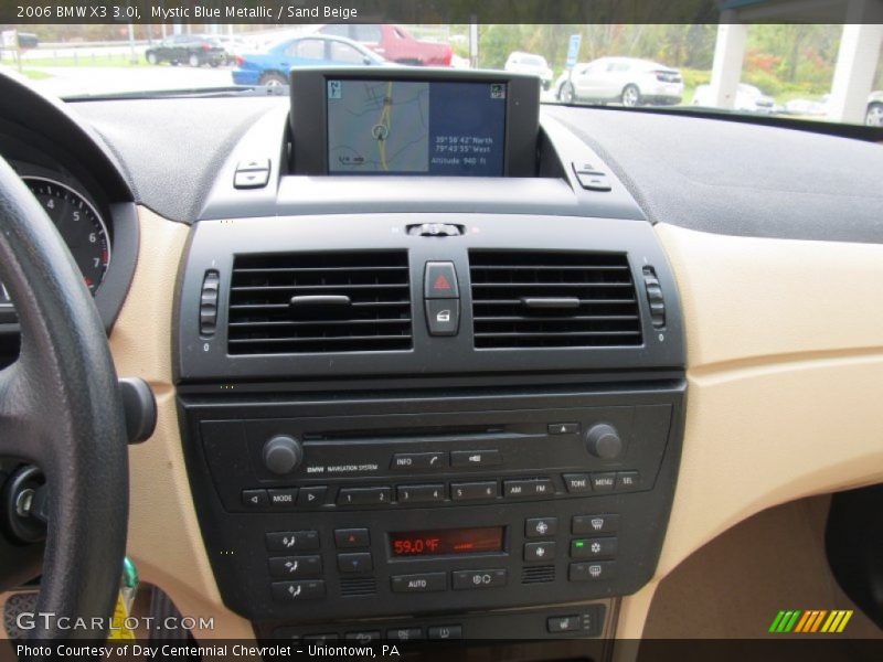 Mystic Blue Metallic / Sand Beige 2006 BMW X3 3.0i