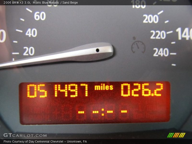 Mystic Blue Metallic / Sand Beige 2006 BMW X3 3.0i