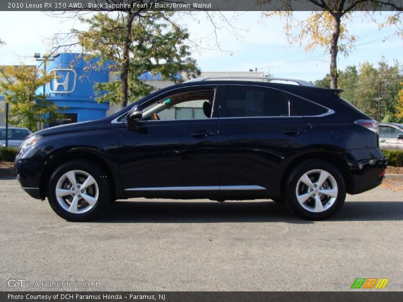 Black Sapphire Pearl / Black/Brown Walnut 2010 Lexus RX 350 AWD