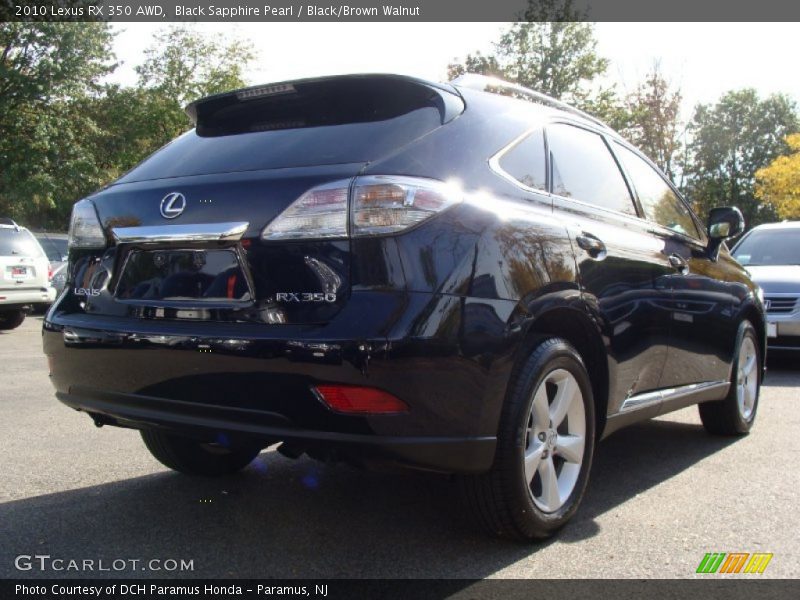 Black Sapphire Pearl / Black/Brown Walnut 2010 Lexus RX 350 AWD