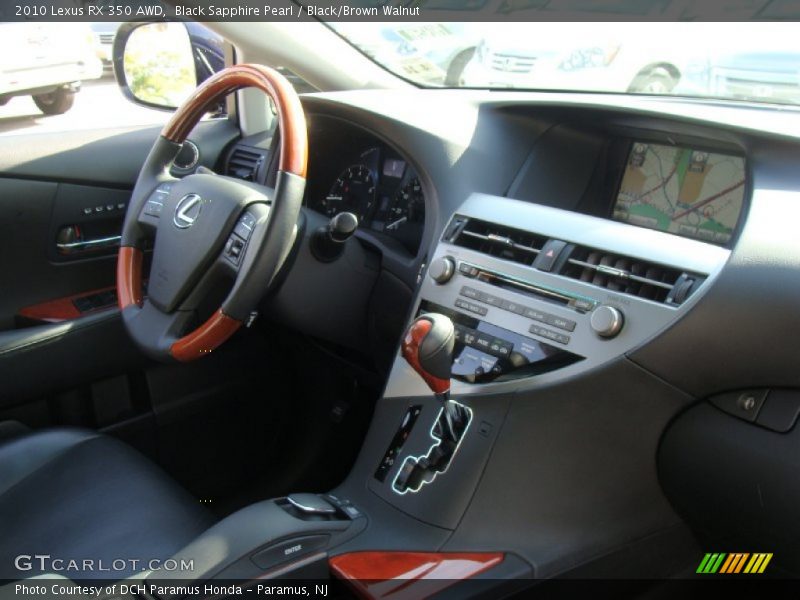 Black Sapphire Pearl / Black/Brown Walnut 2010 Lexus RX 350 AWD