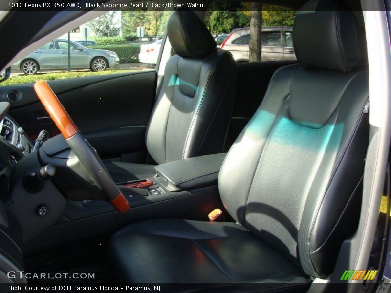 Black Sapphire Pearl / Black/Brown Walnut 2010 Lexus RX 350 AWD