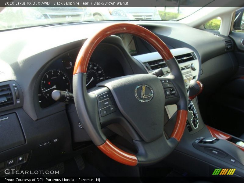 Black Sapphire Pearl / Black/Brown Walnut 2010 Lexus RX 350 AWD