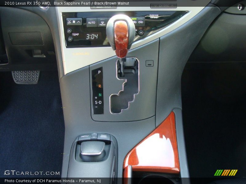 Black Sapphire Pearl / Black/Brown Walnut 2010 Lexus RX 350 AWD