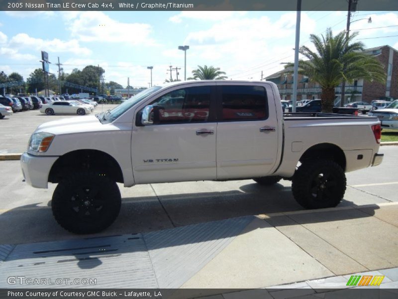 White / Graphite/Titanium 2005 Nissan Titan LE Crew Cab 4x4