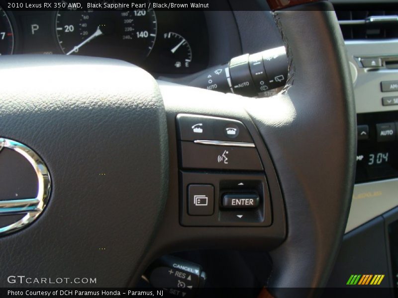 Black Sapphire Pearl / Black/Brown Walnut 2010 Lexus RX 350 AWD