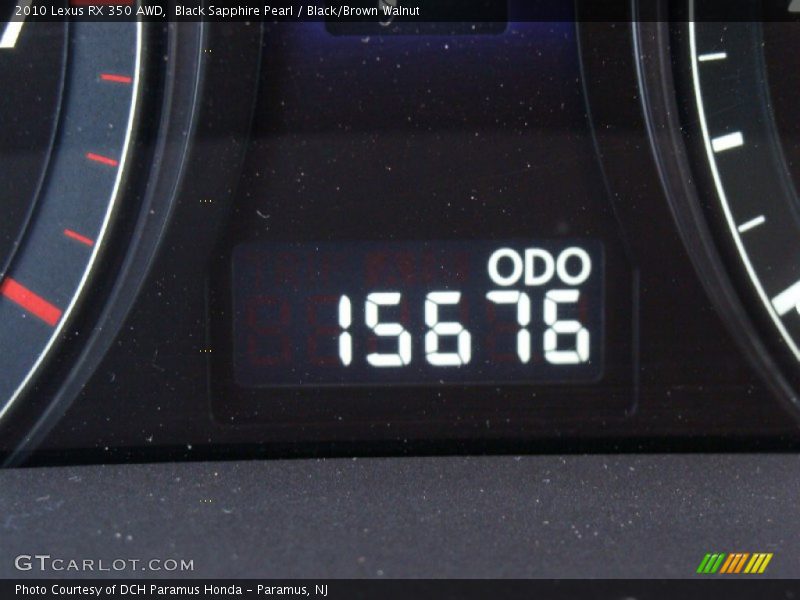 Black Sapphire Pearl / Black/Brown Walnut 2010 Lexus RX 350 AWD