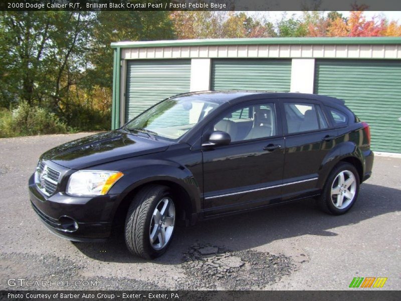 Brilliant Black Crystal Pearl / Pastel Pebble Beige 2008 Dodge Caliber R/T