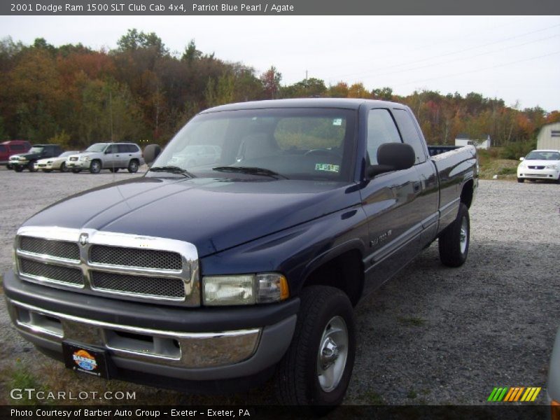 Patriot Blue Pearl / Agate 2001 Dodge Ram 1500 SLT Club Cab 4x4