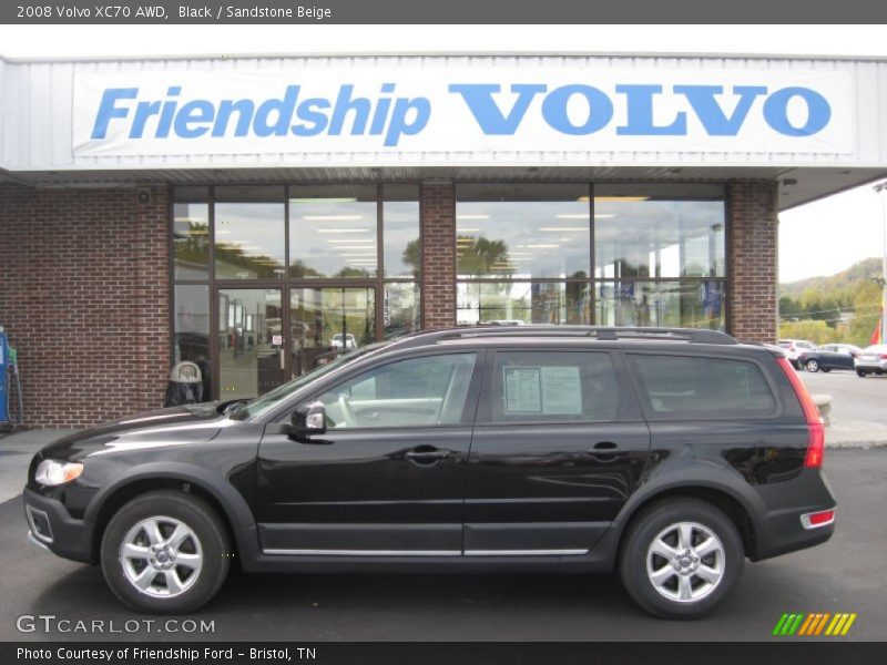 Black / Sandstone Beige 2008 Volvo XC70 AWD