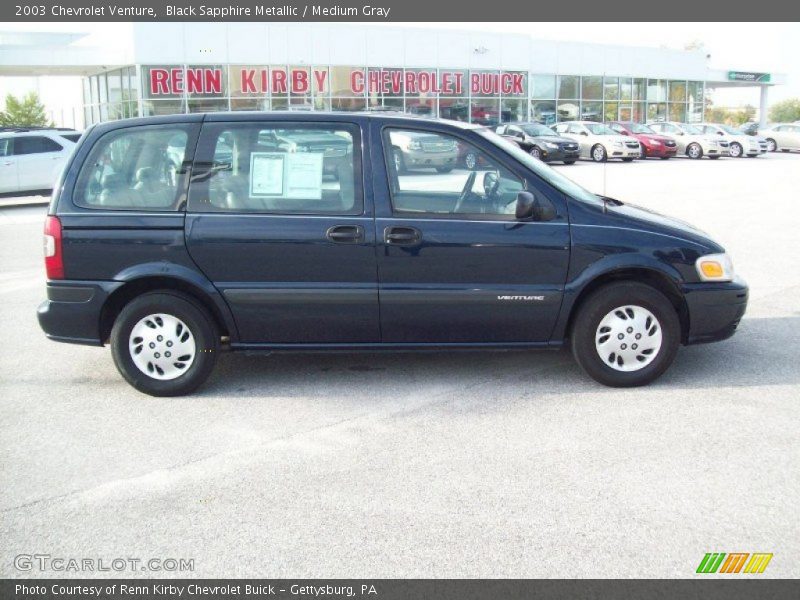 Black Sapphire Metallic / Medium Gray 2003 Chevrolet Venture