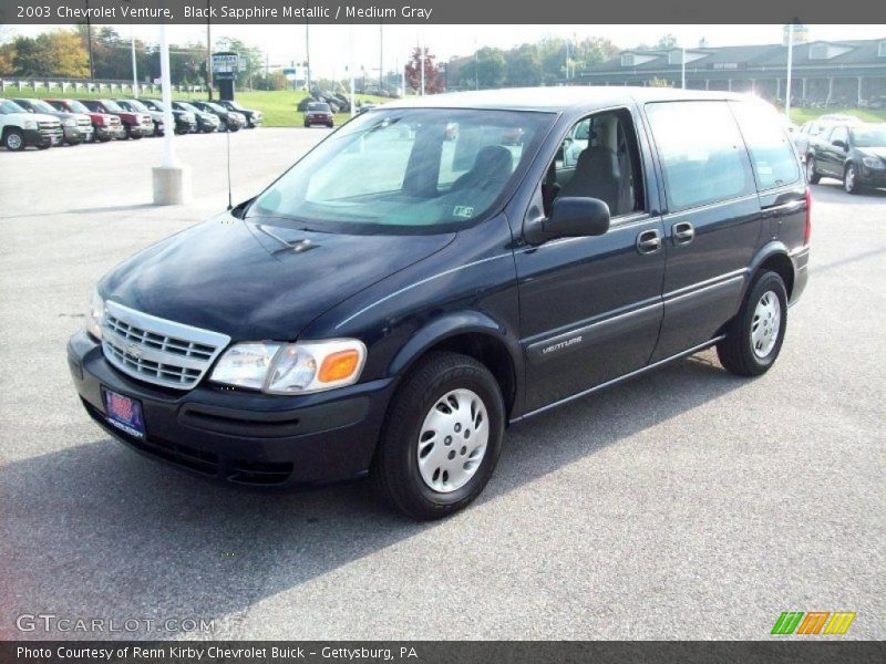 Black Sapphire Metallic / Medium Gray 2003 Chevrolet Venture