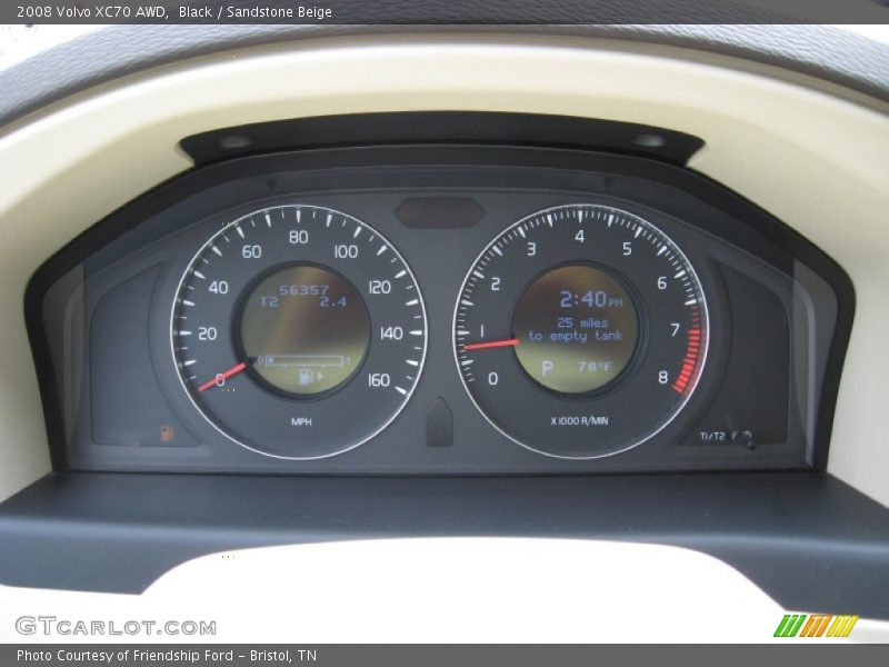 Black / Sandstone Beige 2008 Volvo XC70 AWD