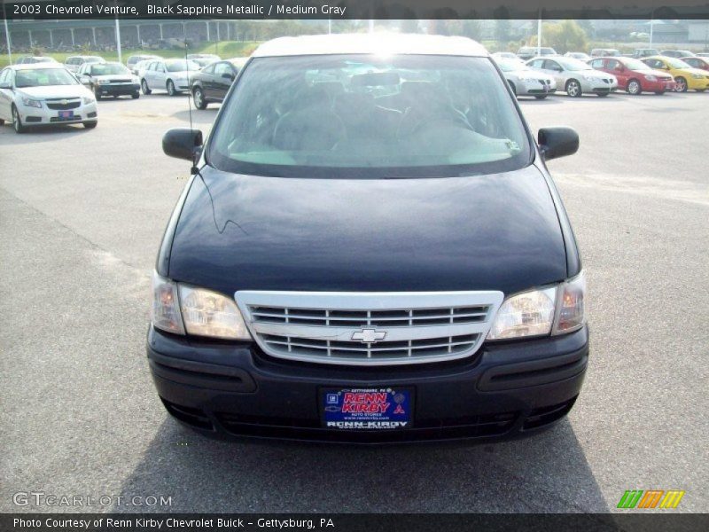 Black Sapphire Metallic / Medium Gray 2003 Chevrolet Venture