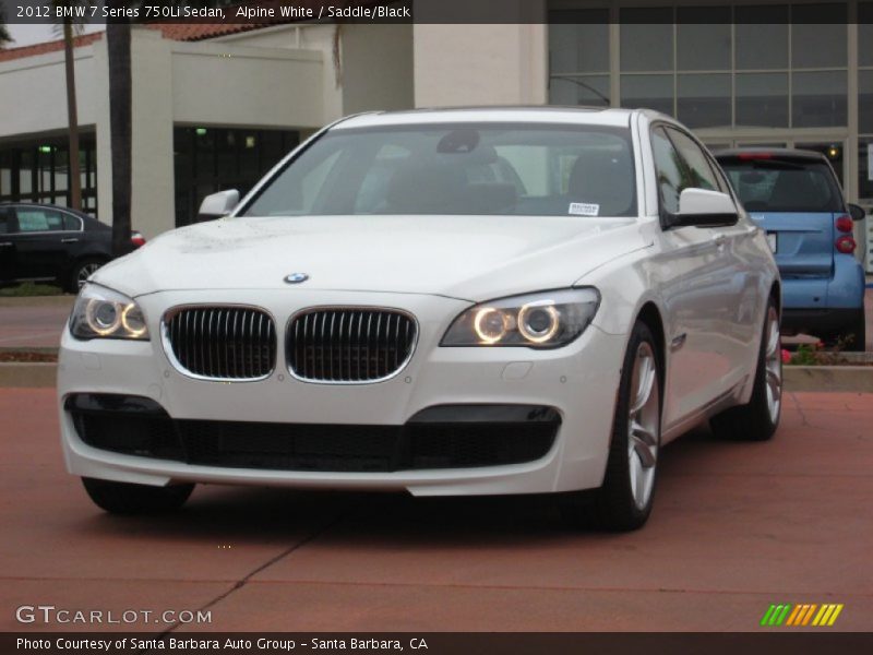 Alpine White / Saddle/Black 2012 BMW 7 Series 750Li Sedan