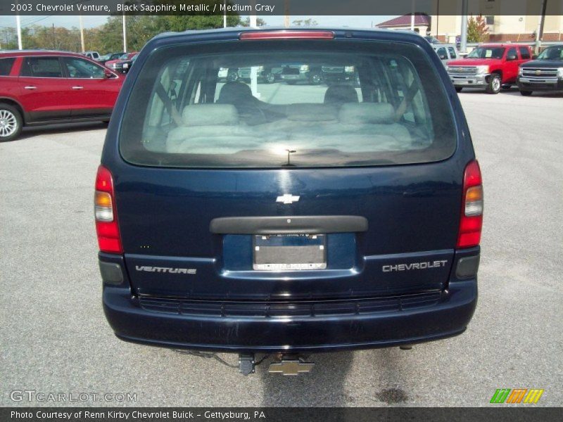 Black Sapphire Metallic / Medium Gray 2003 Chevrolet Venture