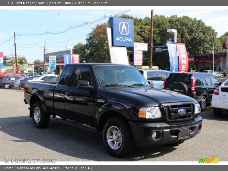 Black / Medium Dark Flint 2011 Ford Ranger Sport SuperCab