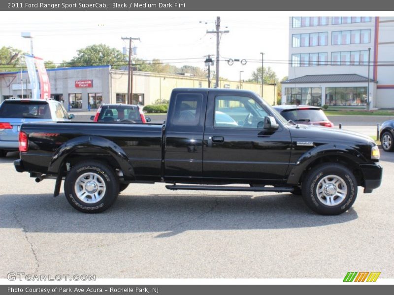 Black / Medium Dark Flint 2011 Ford Ranger Sport SuperCab