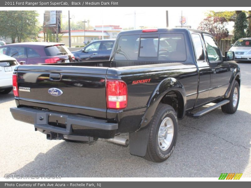 Black / Medium Dark Flint 2011 Ford Ranger Sport SuperCab