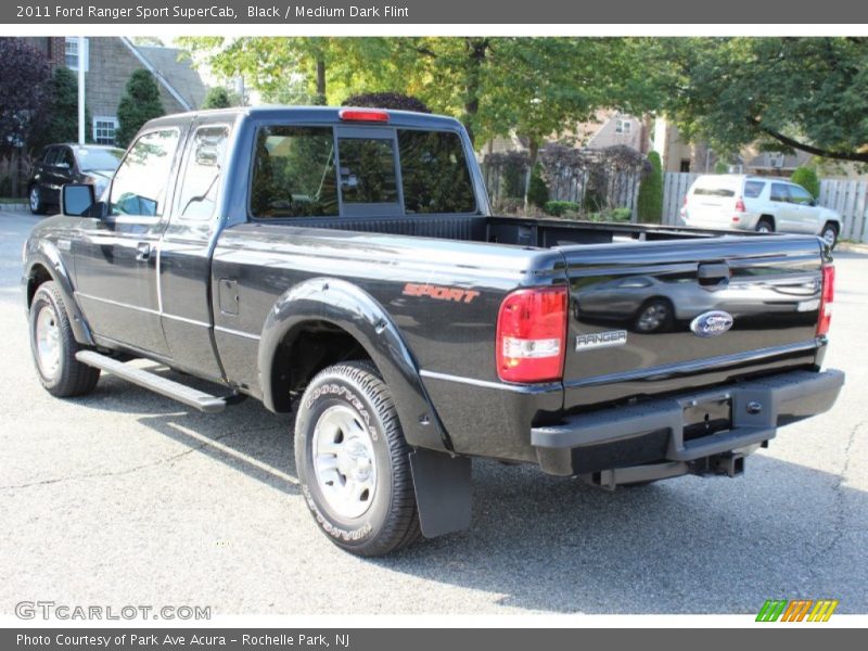 Black / Medium Dark Flint 2011 Ford Ranger Sport SuperCab