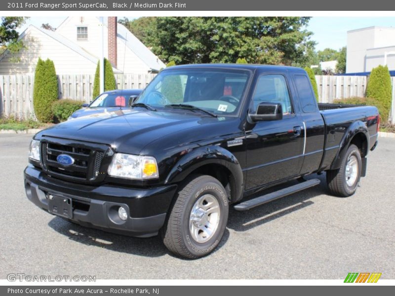 Black / Medium Dark Flint 2011 Ford Ranger Sport SuperCab