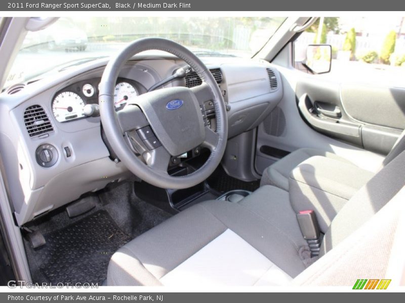 Black / Medium Dark Flint 2011 Ford Ranger Sport SuperCab
