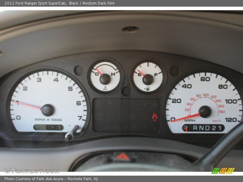 Black / Medium Dark Flint 2011 Ford Ranger Sport SuperCab