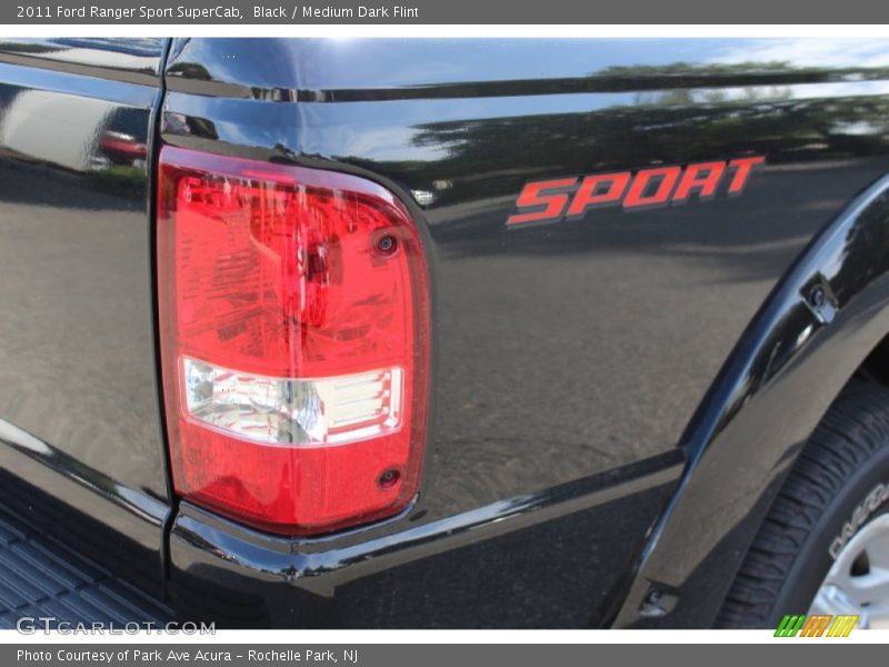 Black / Medium Dark Flint 2011 Ford Ranger Sport SuperCab