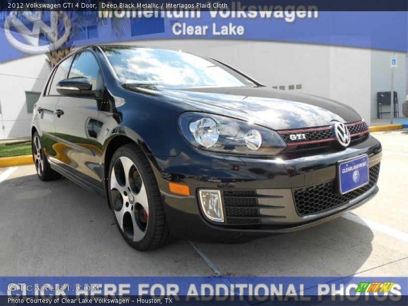 Deep Black Metallic / Interlagos Plaid Cloth 2012 Volkswagen GTI 4 Door