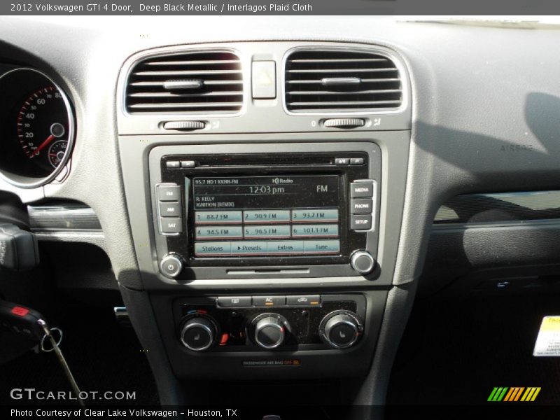Deep Black Metallic / Interlagos Plaid Cloth 2012 Volkswagen GTI 4 Door