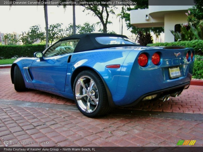 Jetstream Blue Metallic / Titanium Gray 2010 Chevrolet Corvette Grand Sport Convertible