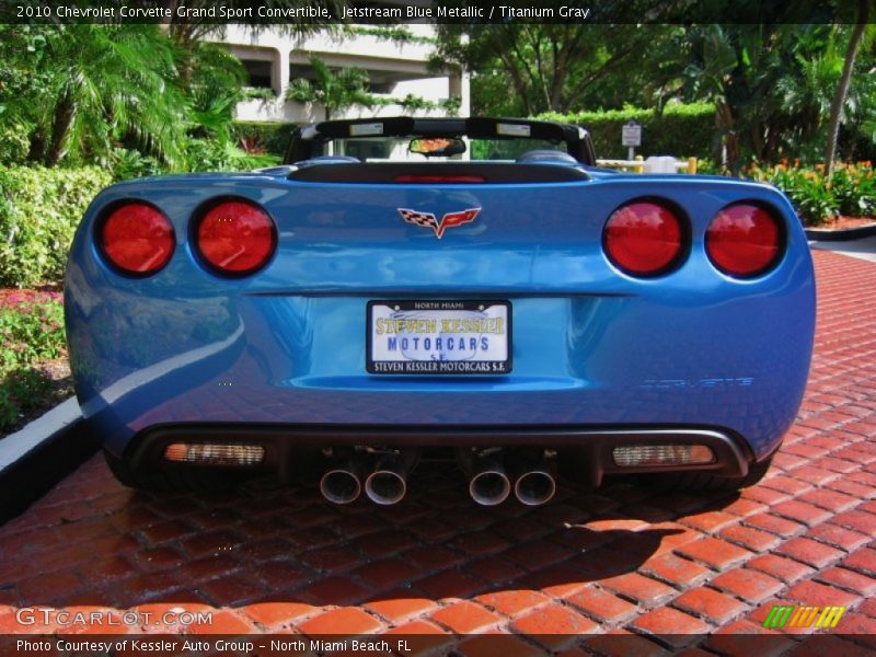 Jetstream Blue Metallic / Titanium Gray 2010 Chevrolet Corvette Grand Sport Convertible
