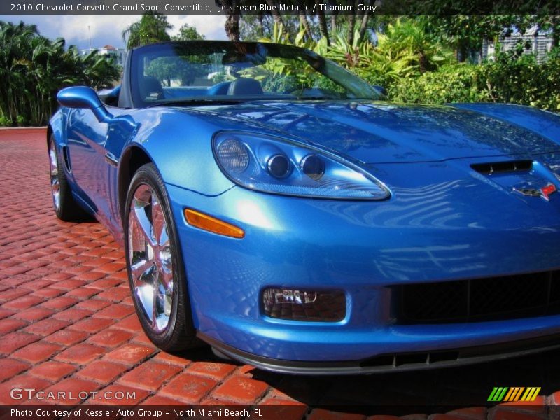 Jetstream Blue Metallic / Titanium Gray 2010 Chevrolet Corvette Grand Sport Convertible