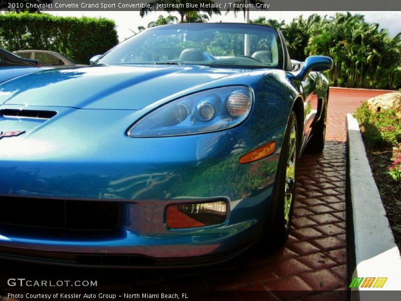 Jetstream Blue Metallic / Titanium Gray 2010 Chevrolet Corvette Grand Sport Convertible