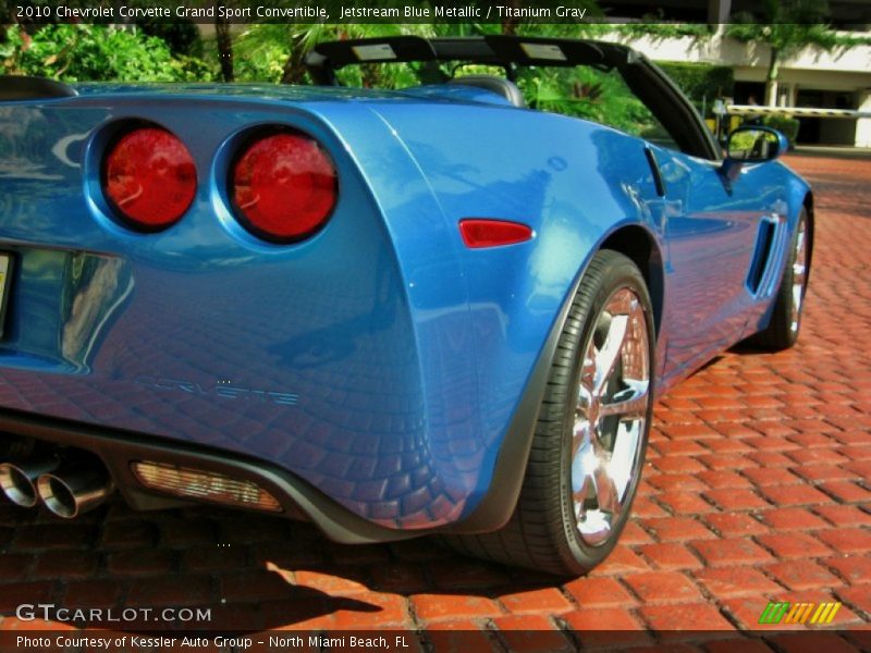 Jetstream Blue Metallic / Titanium Gray 2010 Chevrolet Corvette Grand Sport Convertible