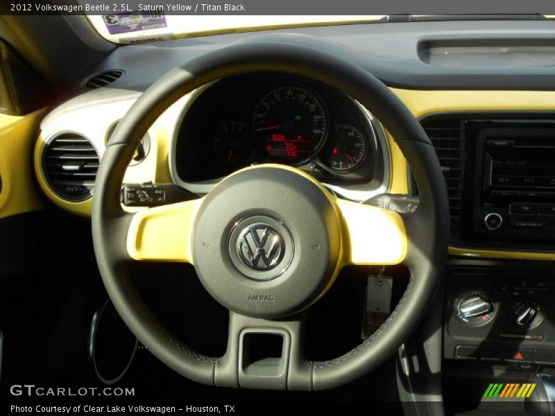 Saturn Yellow / Titan Black 2012 Volkswagen Beetle 2.5L