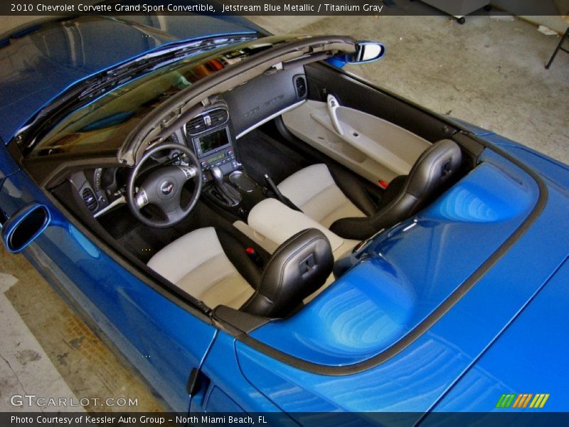 Jetstream Blue Metallic / Titanium Gray 2010 Chevrolet Corvette Grand Sport Convertible