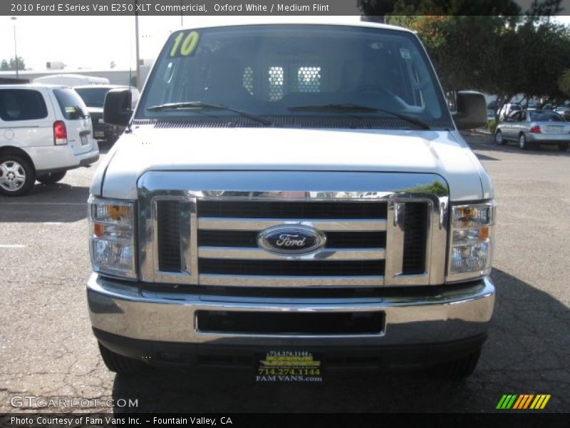 Oxford White / Medium Flint 2010 Ford E Series Van E250 XLT Commericial