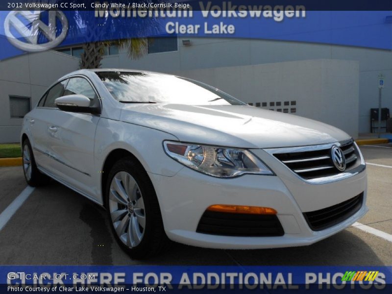 Candy White / Black/Cornsilk Beige 2012 Volkswagen CC Sport