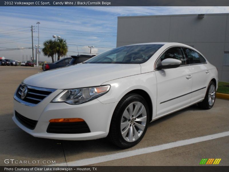 Candy White / Black/Cornsilk Beige 2012 Volkswagen CC Sport