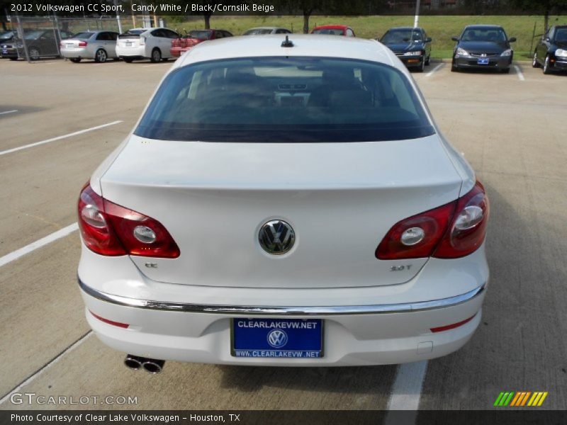 Candy White / Black/Cornsilk Beige 2012 Volkswagen CC Sport