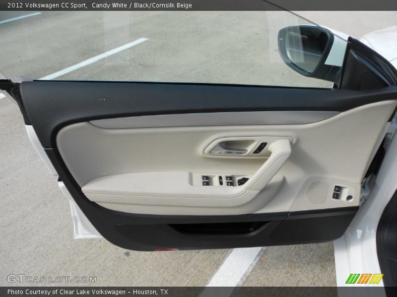 Candy White / Black/Cornsilk Beige 2012 Volkswagen CC Sport