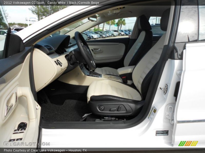Candy White / Black/Cornsilk Beige 2012 Volkswagen CC Sport