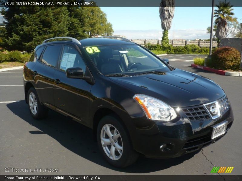 Wicked Black / Black 2008 Nissan Rogue SL AWD